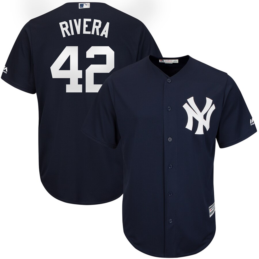 New York Yankees #42 Mariano Rivera Majestic 2019 Hall of Fame Cool Base Player Jersey Navy