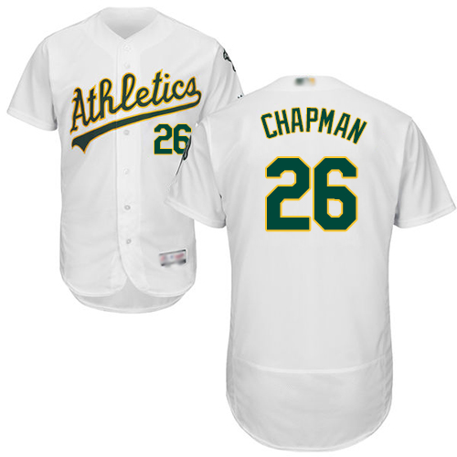 Athletics #26 Matt Chapman White Flexbase Authentic Collection Stitched MLB Jersey