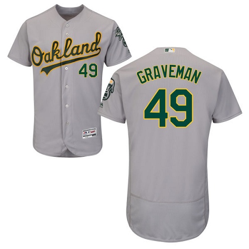 Athletics #49 Kendall Graveman Grey Flexbase Authentic Collection Stitched MLB Jersey