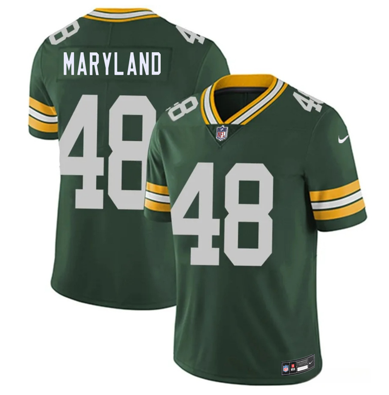 Men's Green Bay Packers #48 RJ Maryland Green 2026 Draft Vapor Untouchable Limited Stitched Football Jersey