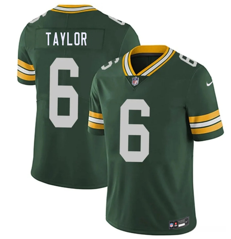 Men's Green Bay Packers #6 Tyrod Taylor Green 2026 Vapor Untouchable Limited Stitched Football Jersey