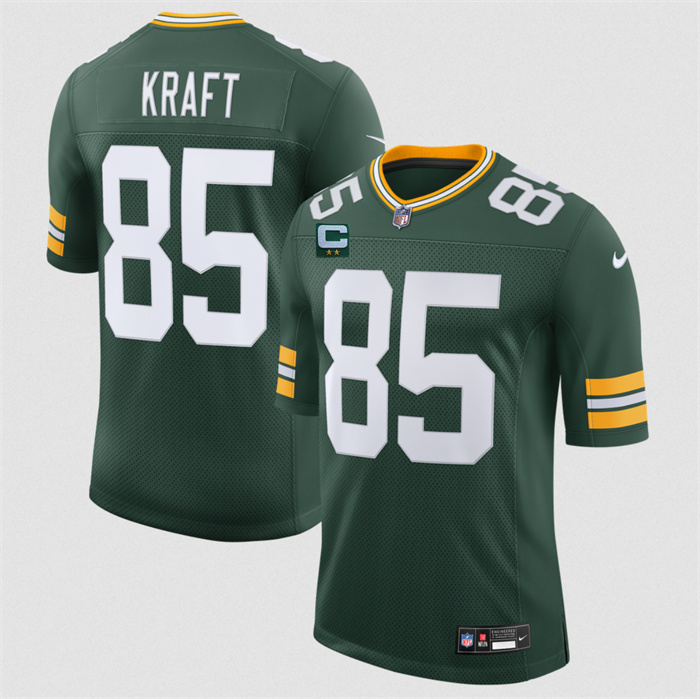 Men's Green Bay Packers #85 Tucker Kraft Green 2026 With 2-Star C Patch New Vapor Untouchable Limited Stitched Football Jersey