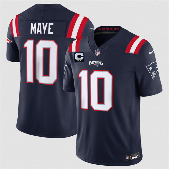 Men's New England Patriots #10 Drake Maye Navy 2026 F.U.S.E. 2-Star C Pach Vapor Limited Stitched Football Jersey