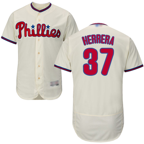 Phillies #37 Odubel Herrera Cream Flexbase Authentic Collection Stitched MLB Jersey