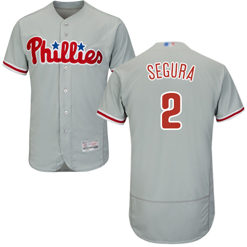 Phillies #2 Jean Segura Grey Flexbase Authentic Collection Stitched MLB Jersey