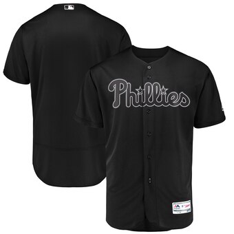 Philadelphia Phillies Blank Majestic 2019 Players' Weekend Flex Base Authentic Team Jersey Black