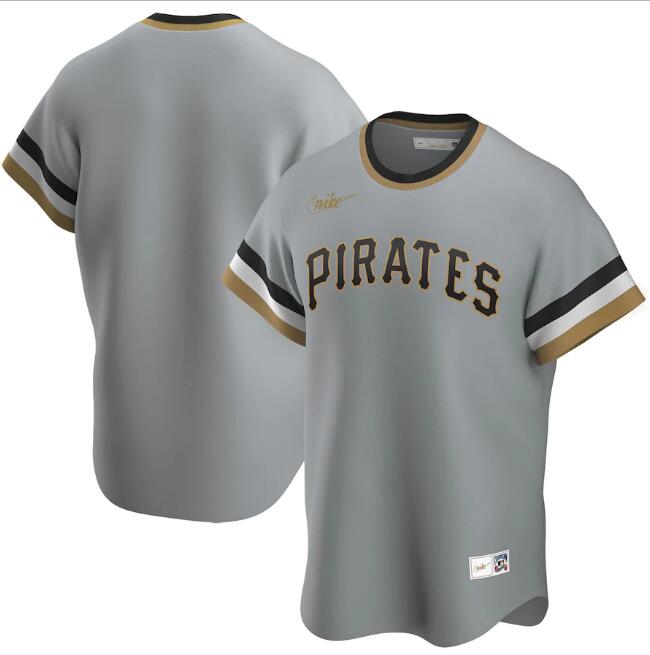 Men's Pittsburgh Pirates Blank New Grey MLB Cool Base Stitched Jersey