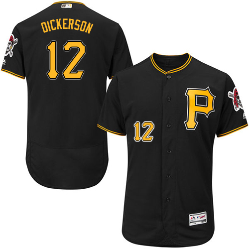 Pirates #12 Corey Dickerson Black Flexbase Authentic Collection Stitched MLB Jersey