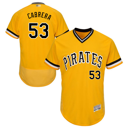 Pirates #53 Melky Cabrera Gold Flexbase Authentic Collection Stitched MLB Jersey