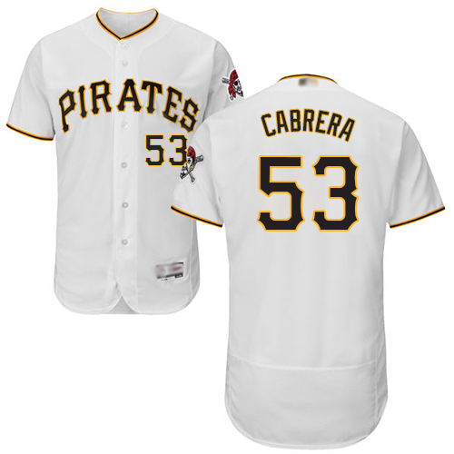 Pirates #53 Melky Cabrera White Flexbase Authentic Collection Stitched MLB Jersey