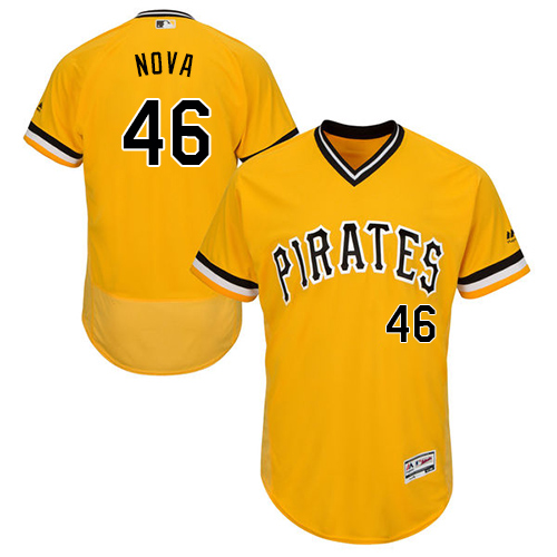 Pirates #46 Ivan Nova Gold Flexbase Authentic Collection Stitched MLB Jersey