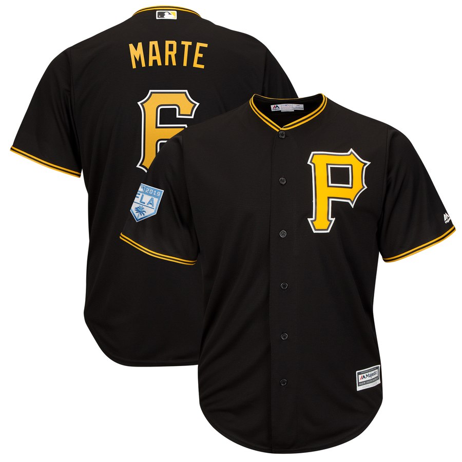 Pirates #6 Starling Marte Black 2019 Spring Training Cool Base Stitched MLB Jersey
