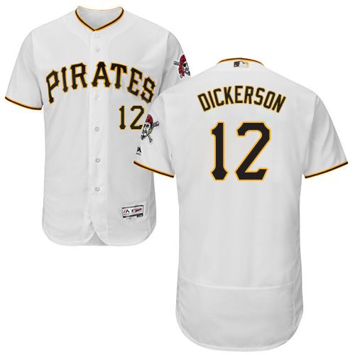 Pirates #12 Corey Dickerson White Flexbase Authentic Collection Stitched MLB Jersey