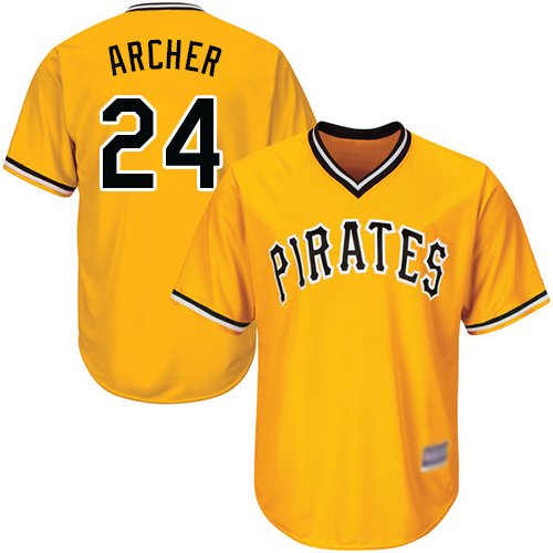 Pirates #24 Chris Archer Gold New Cool Base Stitched MLB Jersey