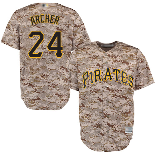 Pirates #24 Chris Archer Camo New Cool Base Stitched MLB Jersey