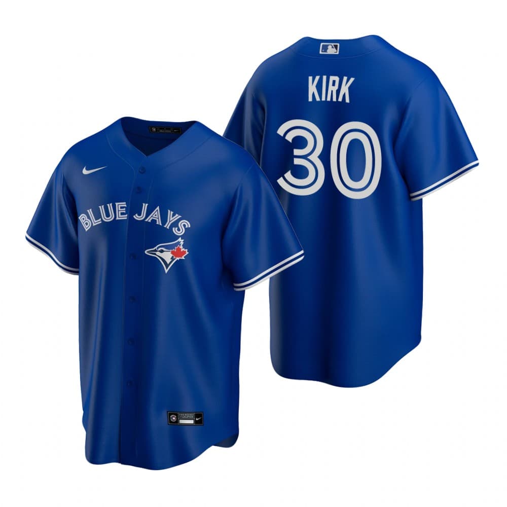 Men's Toronto Blue Jays #30 Alejandro Kirk Royal Cool Base Stitched Jersey