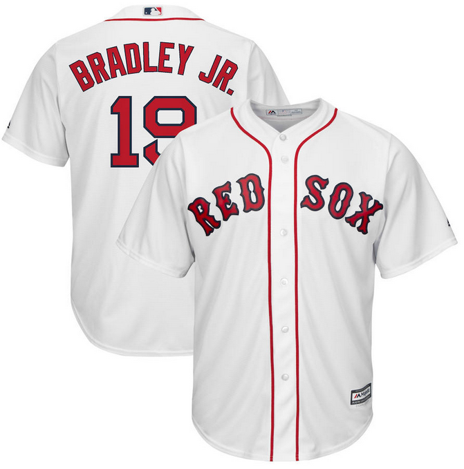 Boston Red Sox #19 Jackie Bradley Jr. Majestic Home Cool Base Player Jersey White