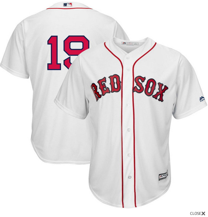 Boston Red Sox #19 Jackie Bradley Jr. Majestic Home Official Cool Base Player Jersey White