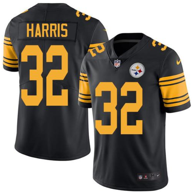 Nike Steelers #32 Franco Harris Black Men's Stitched NFL Limited Rush Jersey