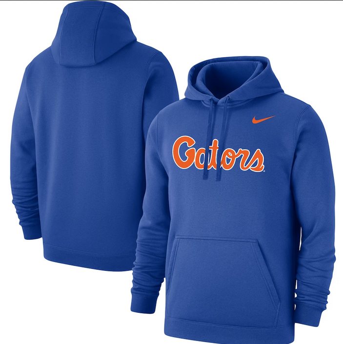 Men's Royal Florida Gators Wordmark Logo Club Pullover Hoodie