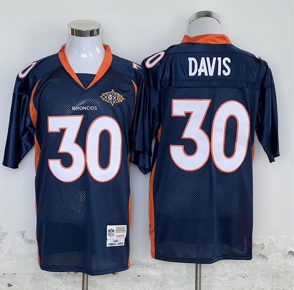 Women's Denver Broncos Active Player Custom Navy Throwback Stitched Football Jersey