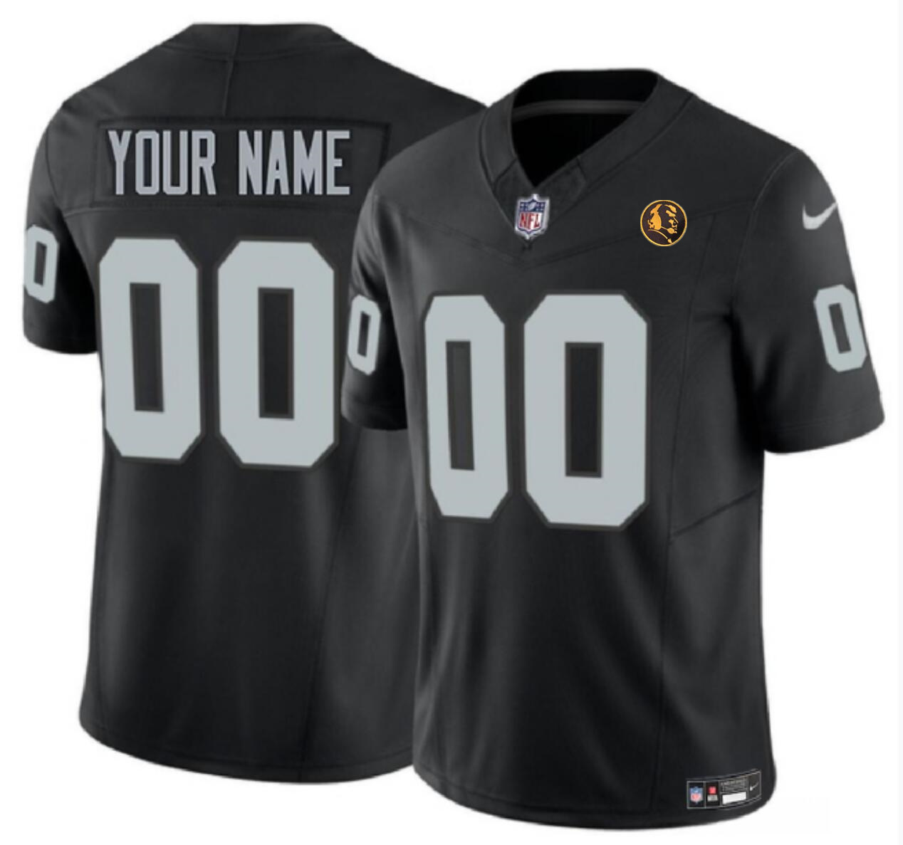 Men's Las Vegas Raiders Active Player Custom Black 2023 F.U.S.E. With John Madden Patch Vapor Limited Stitched Football Jersey