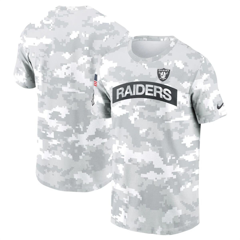 Men's Las Vegas Raiders 2024 Arctic Camo Salute to Service Performance T-Shirt Men's Las Vegas Raiders 2024 Arctic Camo Salute to Service Performance T-Shirt