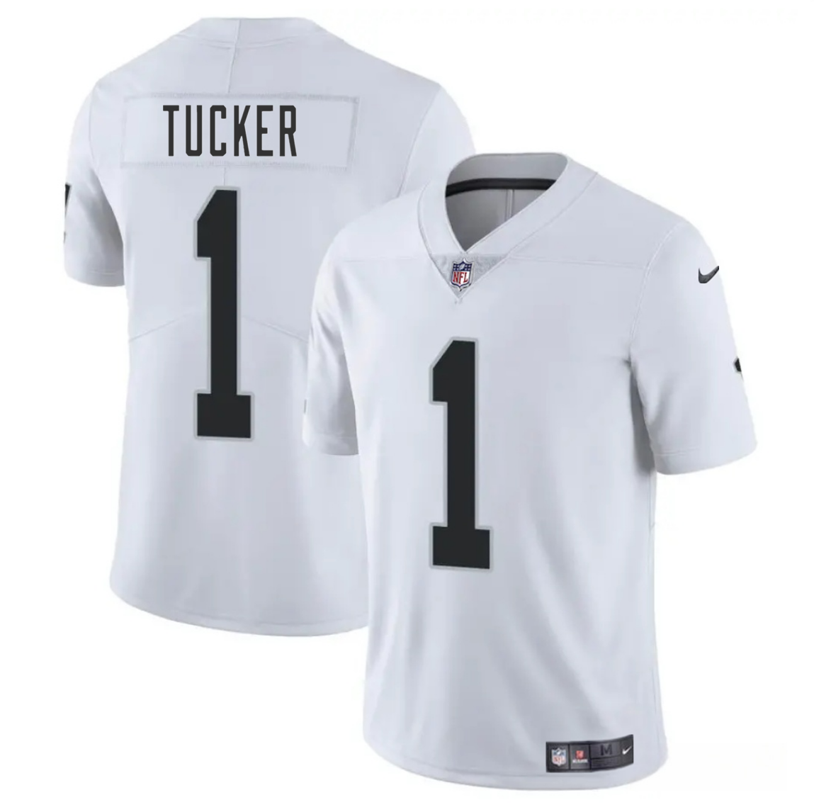 Men's Las Vegas Raiders #1 Tre Tucker White 2025 Vapor Stitched Football Jersey