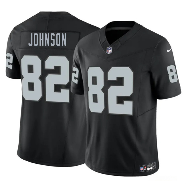 Men's Las Vegas Raiders #82 Brandon Johnson Black 2026 F.U.S.E. Vapor Untouchable Limited Stitched Football Jersey