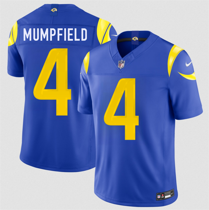 Men's Los Angeles Rams #4 Konata Mumpfield Royal 2026 F.U.S.E. Vapor Limited Stitched Football Jersey
