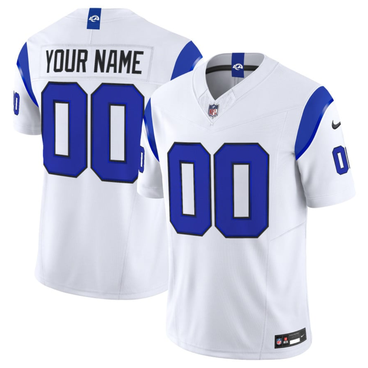 Men's Los Angeles Rams Active Player Custom White Fearsome 2026 F.U.S.E. Vapor Limited Stitched Football Jersey
