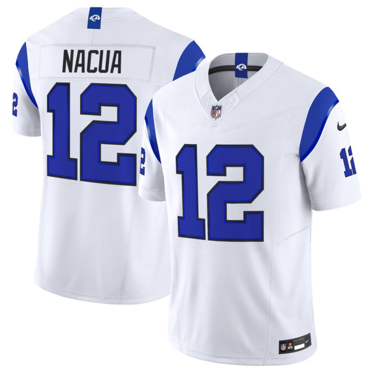 Men's Los Angeles Rams #12 Puka Nacua White Fearsome 2026 F.U.S.E. Vapor Limited Stitched Football Jersey
