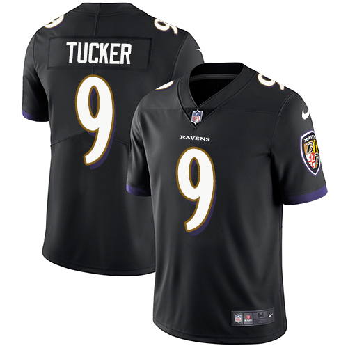 Men's Baltimore Ravens #9 Justin Tucker Black Vapor Untouchable Limited Jersey