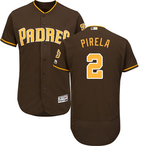 Padres #2 Jose Pirela Brown Flexbase Authentic Collection Stitched MLB Jersey Padres #2 Jose Pirela Brown Flexbase Authentic Collection Stitched MLB Jersey
