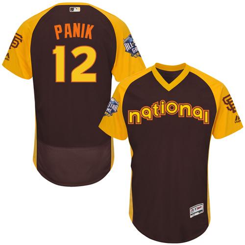 Giants #12 Joe Panik Brown Flexbase Authentic Collection 2016 All-Star National League Stitched MLB Jersey