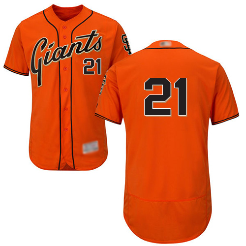 Giants #21 Stephen Vogt Orange Flexbase Authentic Collection Stitched MLB Jersey