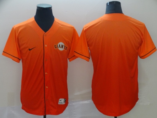 Nike Giants Blank Orange Fade Authentic Stitched MLB Jersey