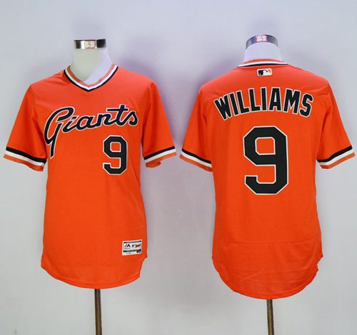 Giants #9 Matt Williams Orange Flexbase Authentic Collection Cooperstown Stitched MLB Jersey