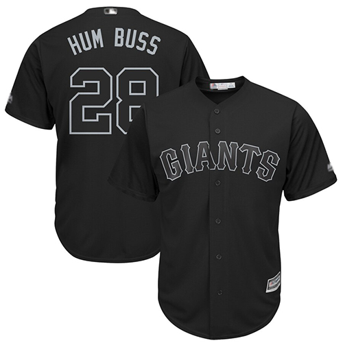 Giants #28 Buster Posey Black "Hum Buss" Players Weekend Cool Base Stitched MLB Jersey