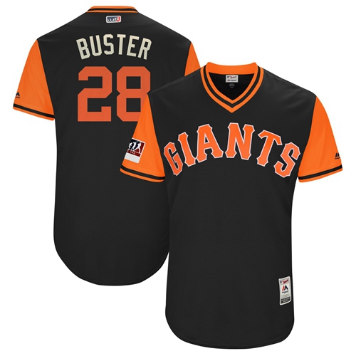 Giants #28 Buster Posey Black "Buster" Players Weekend Authentic Stitched MLB Jersey