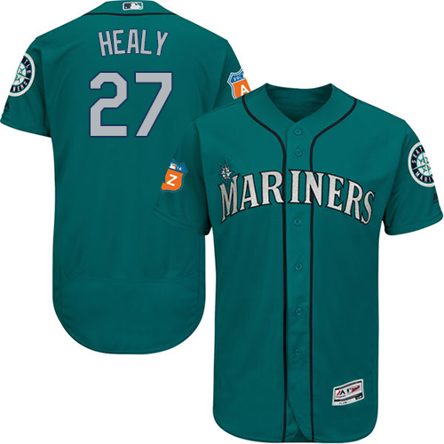 Mariners #27 Ryon Healy Green Flexbase Authentic Collection Stitched MLB Jersey