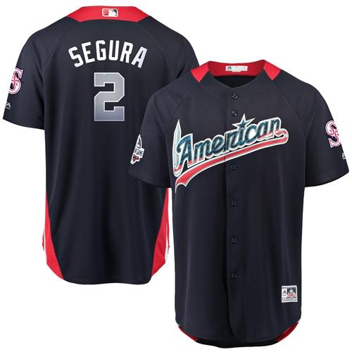 Mariners #2 Jean Segura Navy Blue 2018 All-Star American League Stitched MLB Jersey
