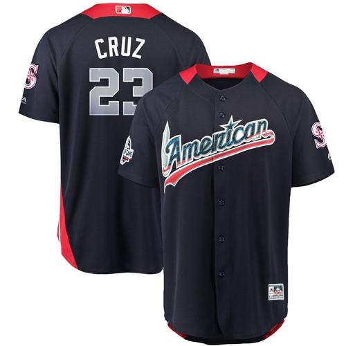 Mariners #23 Nelson Cruz Navy Blue 2018 All-Star American League Stitched MLB Jersey