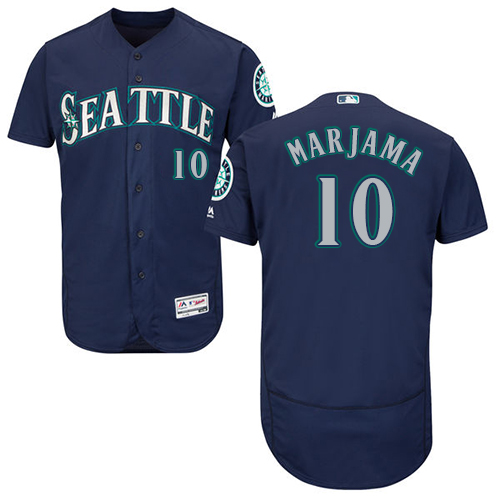 Mariners #10 Mike Marjama Navy Blue Flexbase Authentic Collection Stitched MLB Jersey