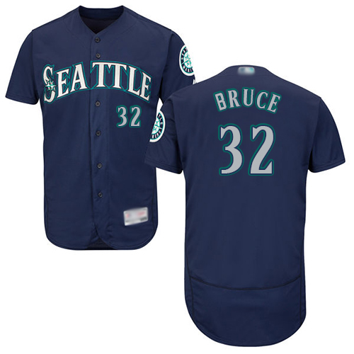 Mariners #32 Jay Bruce Navy Blue Flexbase Authentic Collection Stitched MLB Jersey