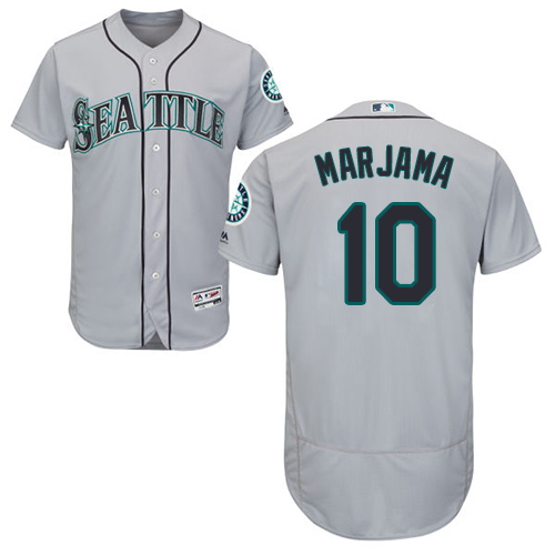 Mariners #10 Mike Marjama Grey Flexbase Authentic Collection Stitched MLB Jersey