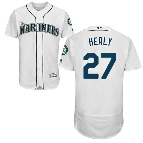 Mariners #27 Ryon Healy White Flexbase Authentic Collection Stitched MLB Jersey
