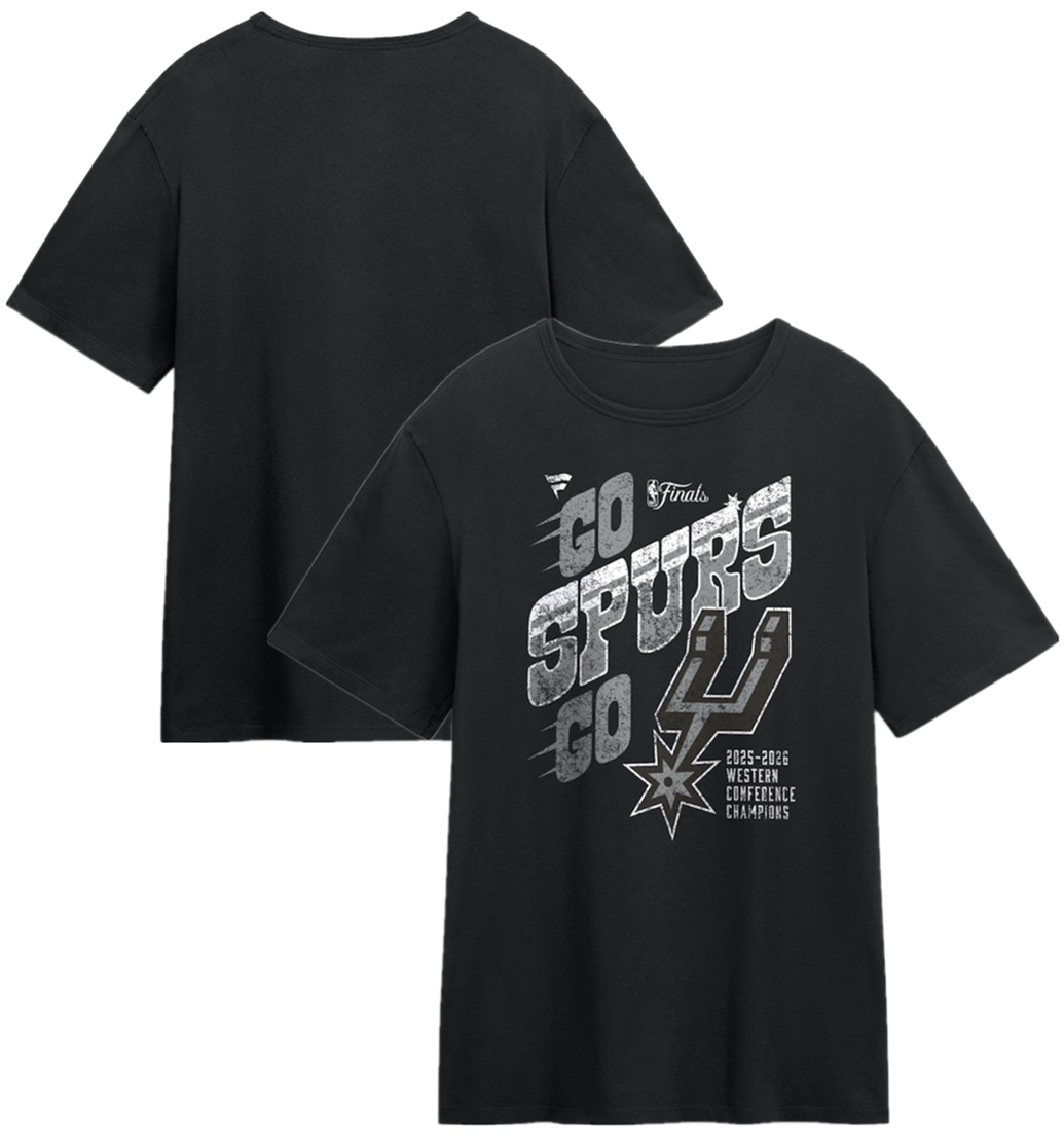 Men's San Antonio Spurs Black 2026 Western Conference Champions Hometown T-Shirt