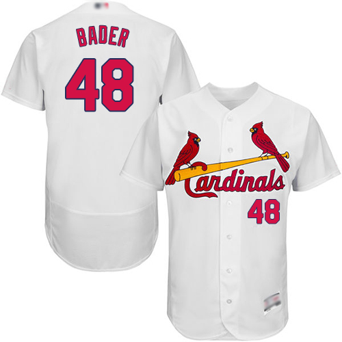 Cardinals #48 Harrison Bader White Flexbase Authentic Collection Stitched MLB Jersey