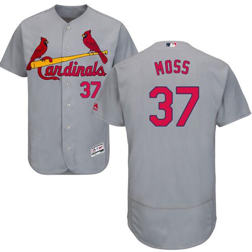 Cardinals #37 Brandon Moss Grey Flexbase Authentic Collection Stitched MLB Jersey